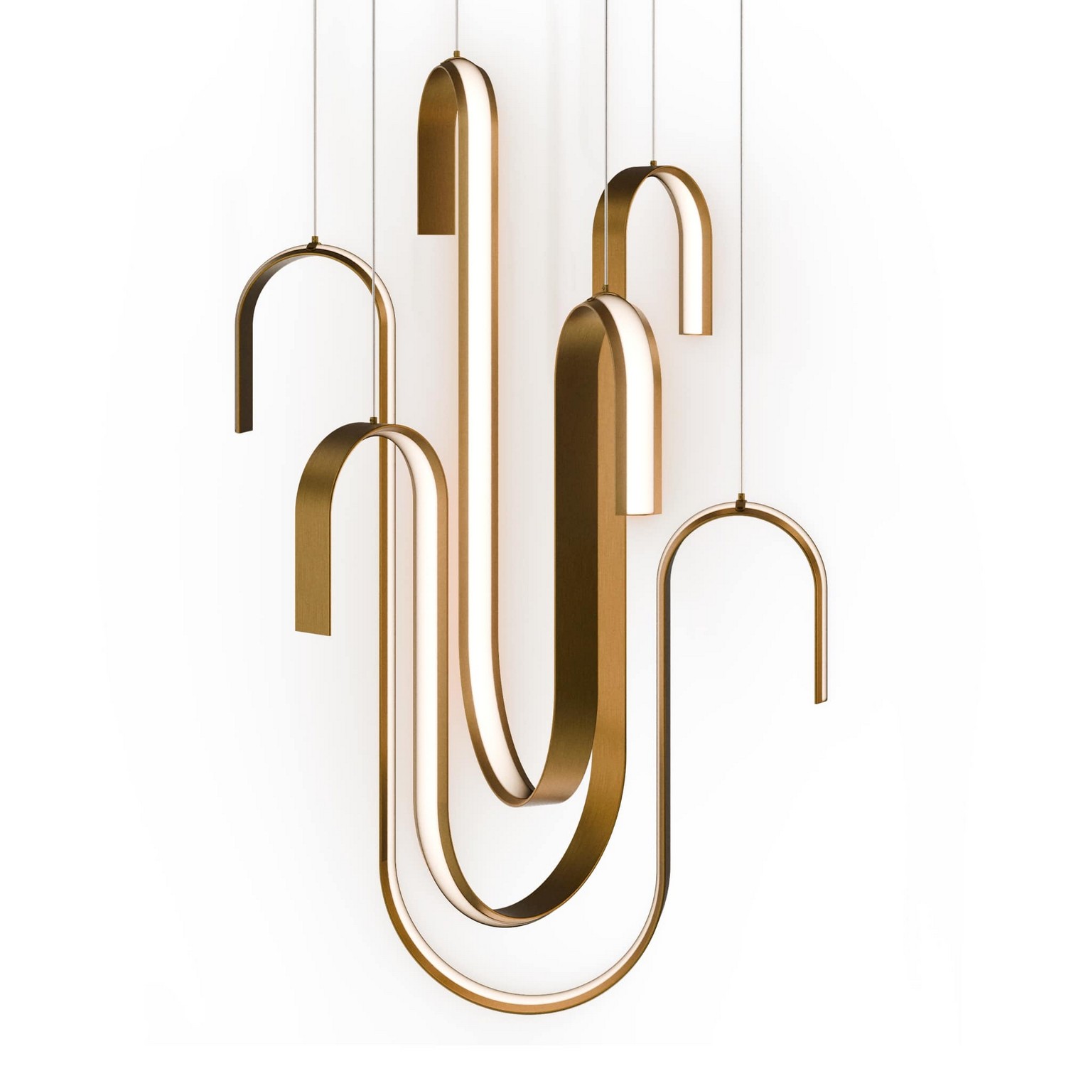 Photos - Chandelier / Lamp Modern Forms Aged Brass LED Pendant from the Seahorse Collection PD216640-AB