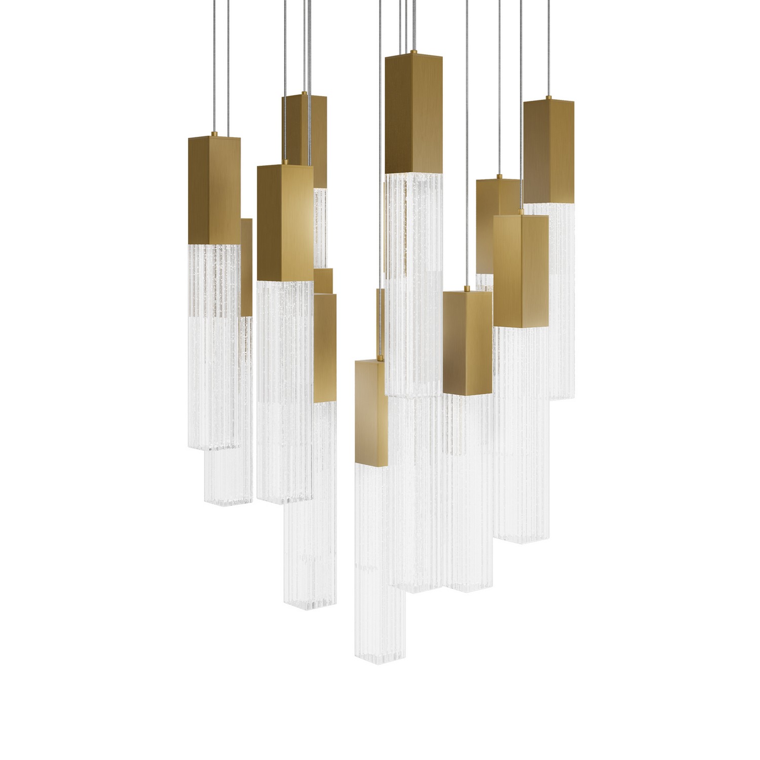 Aged Brass LED Pendant from the Cinema Collection