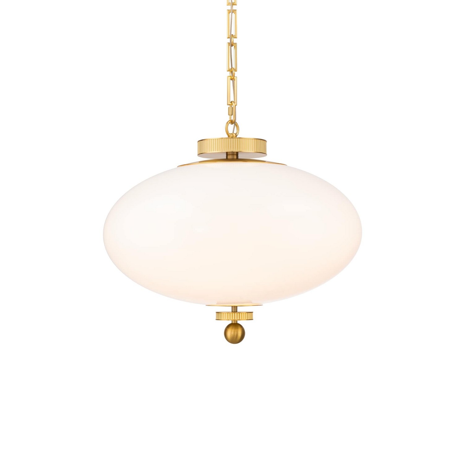 Vintage Brass LED Pendant from the Glossey Collection