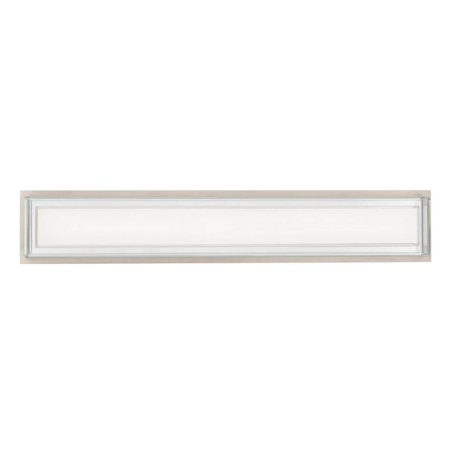 Brushed Nickel LED Bathroom Vanity Light from the Ice Bar Collection