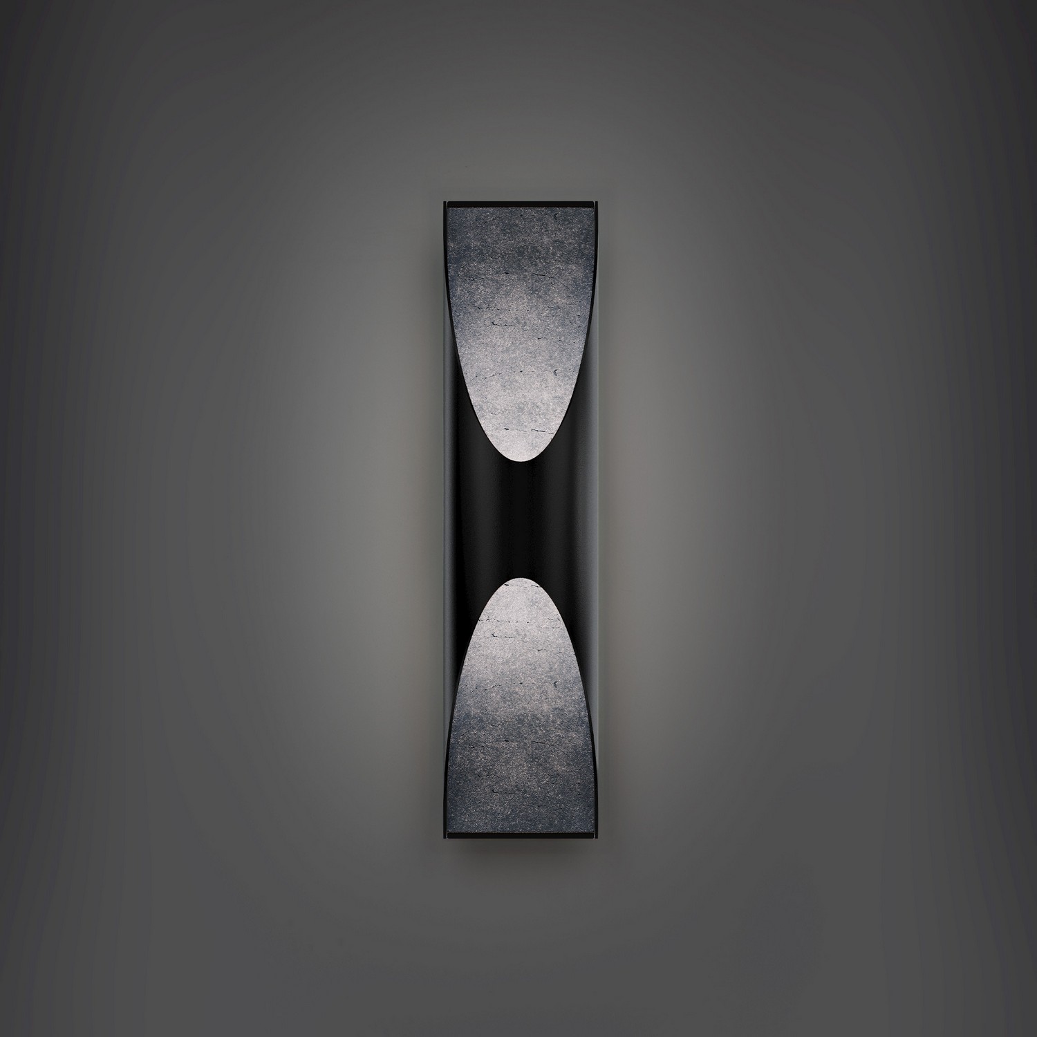 LED Outdoor Wall Sconce by Modern Forms - Kastlerock Collection, Basalt Stone/Black Finish - WSW202624-BV/BK