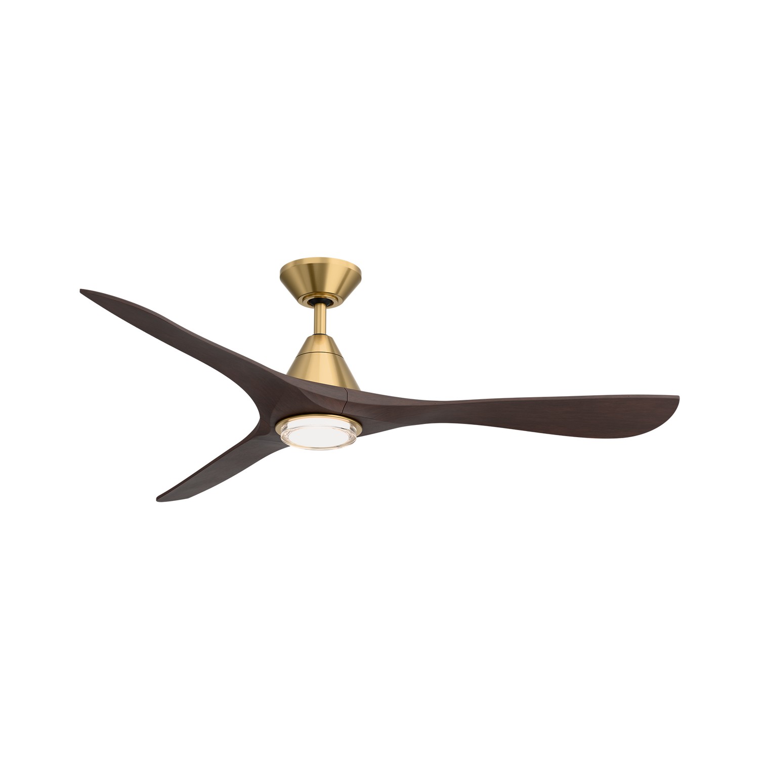 Modern Forms FR-D2504-60L-SB/DW Carve 60 inch Soft Brass Dark Walnut with Dark Walnut Blades Ceiling Fan