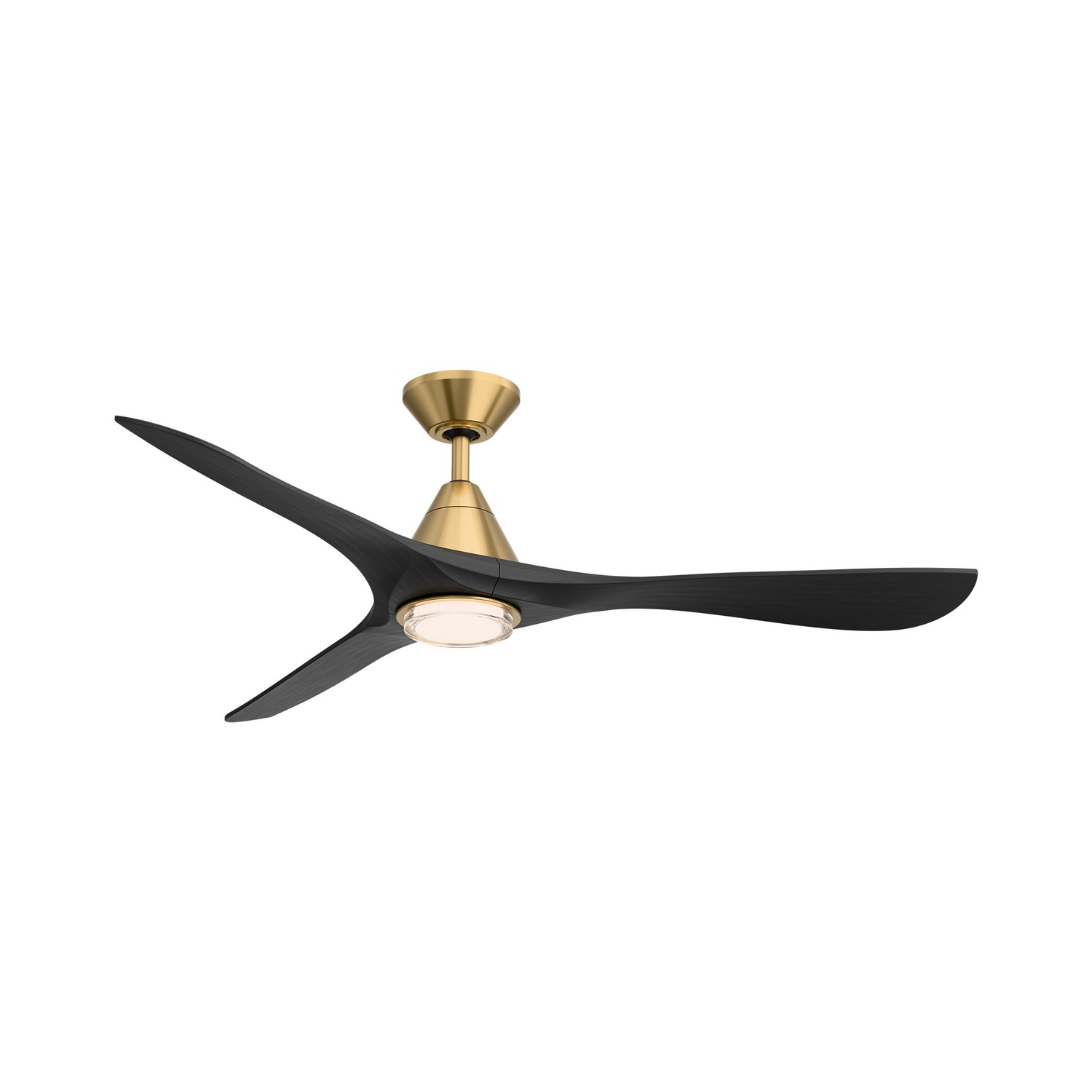 Modern Forms FR-D2504-60L-SB/MB Carve 60 inch Soft Brass Matte Black with Matte Black Blades Ceiling Fan