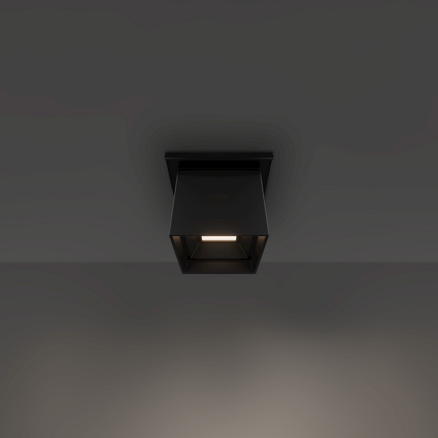 Black LED Outdoor Flush Mount from the Kube Collection