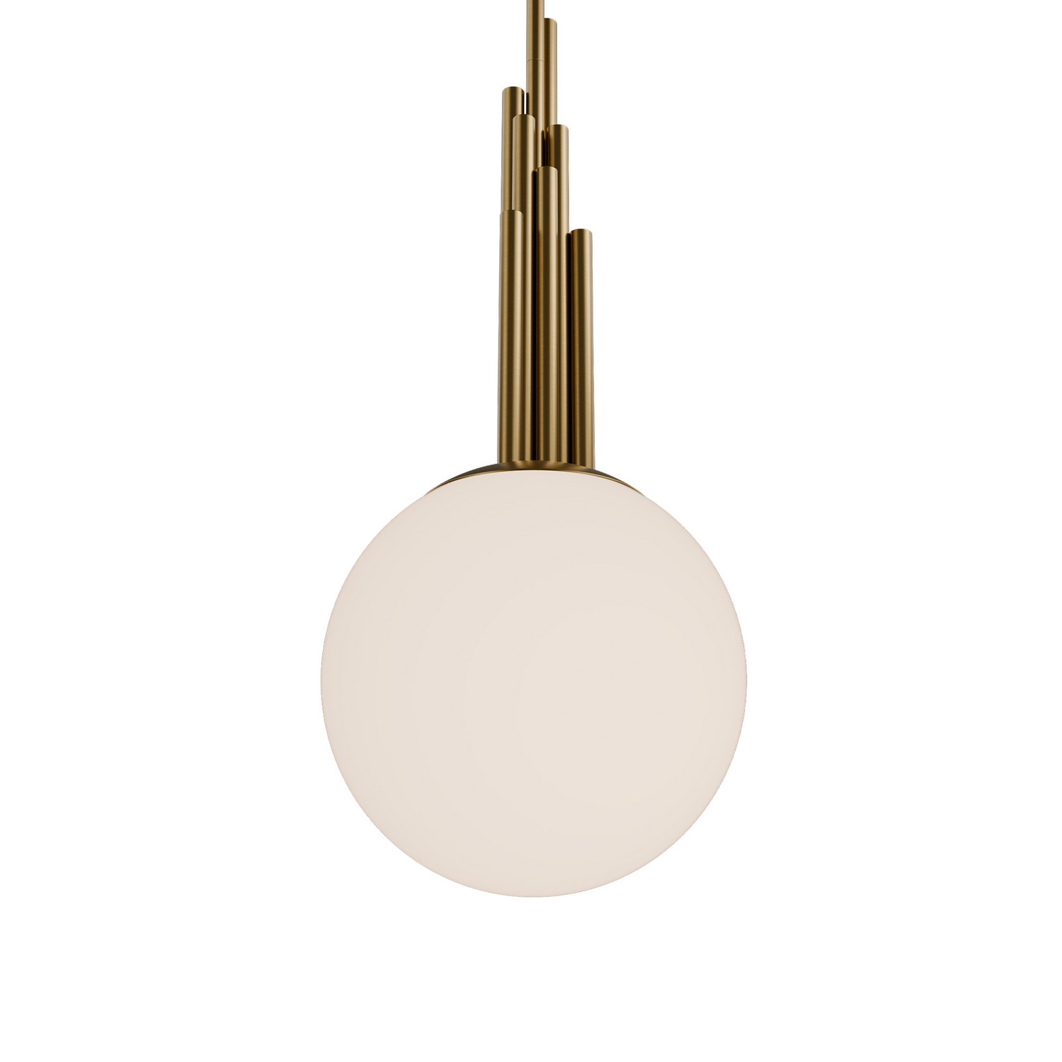 Aged Brass LED Pendant from the Sybil Collection