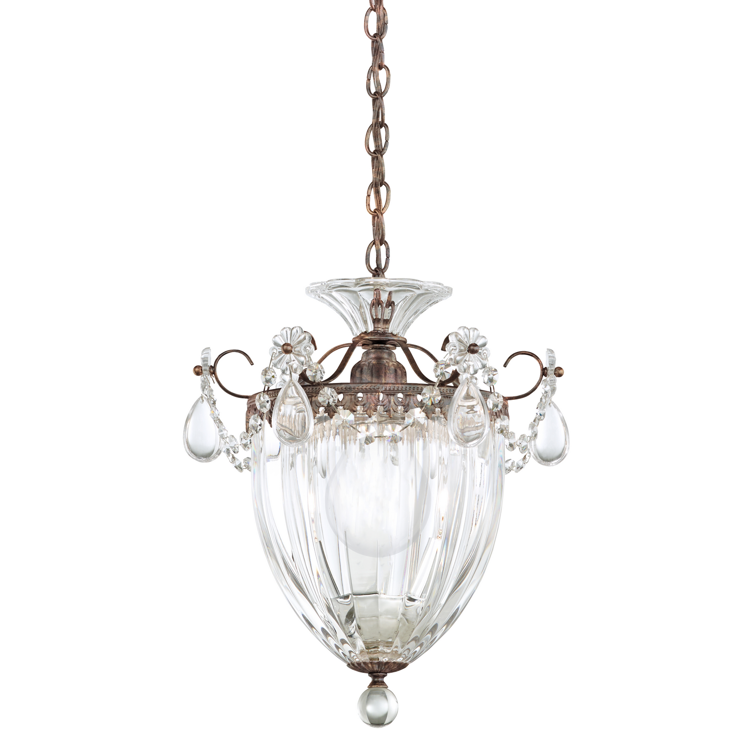 Schonbek 1241-76A Bagatelle 1 Light Heirloom Bronze Pendant Ceiling Light in Spectra