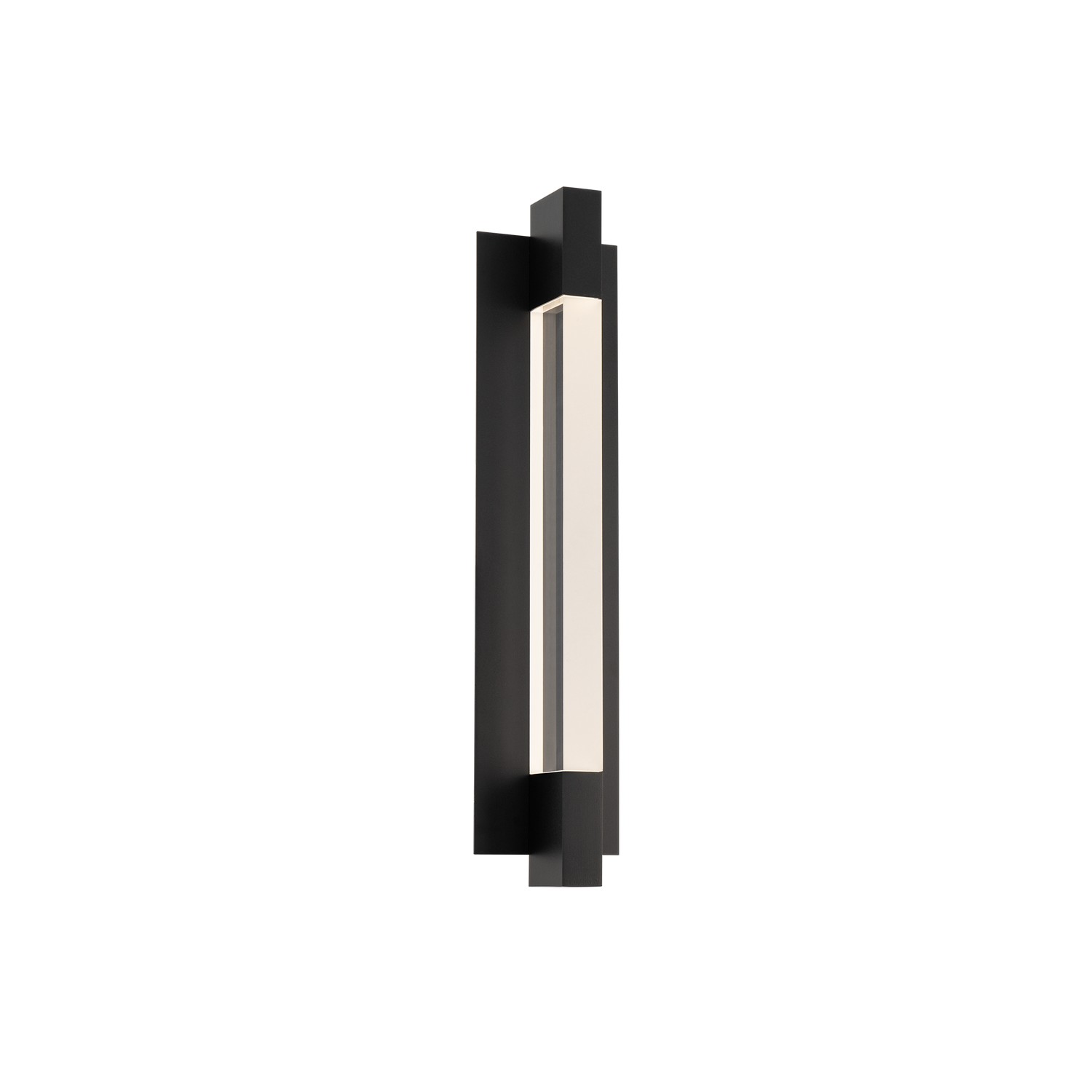 Photos - Chandelier / Lamp Modern Forms Black LED Outdoor Wall Sconce from the Heliograph Collection WS-W30424-40-BK
