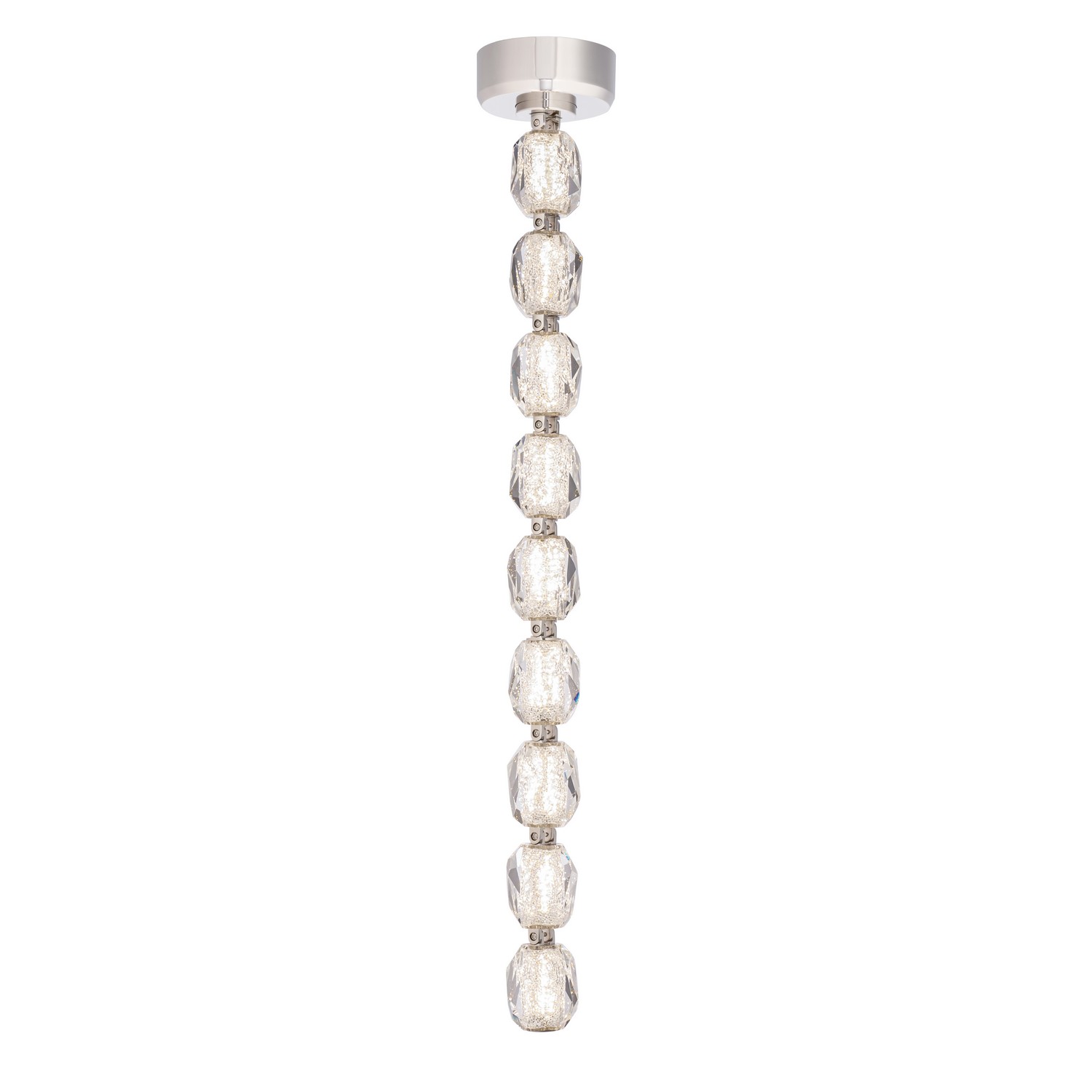 Polish Nickel LED Mini Pendant from the Seduction Collection