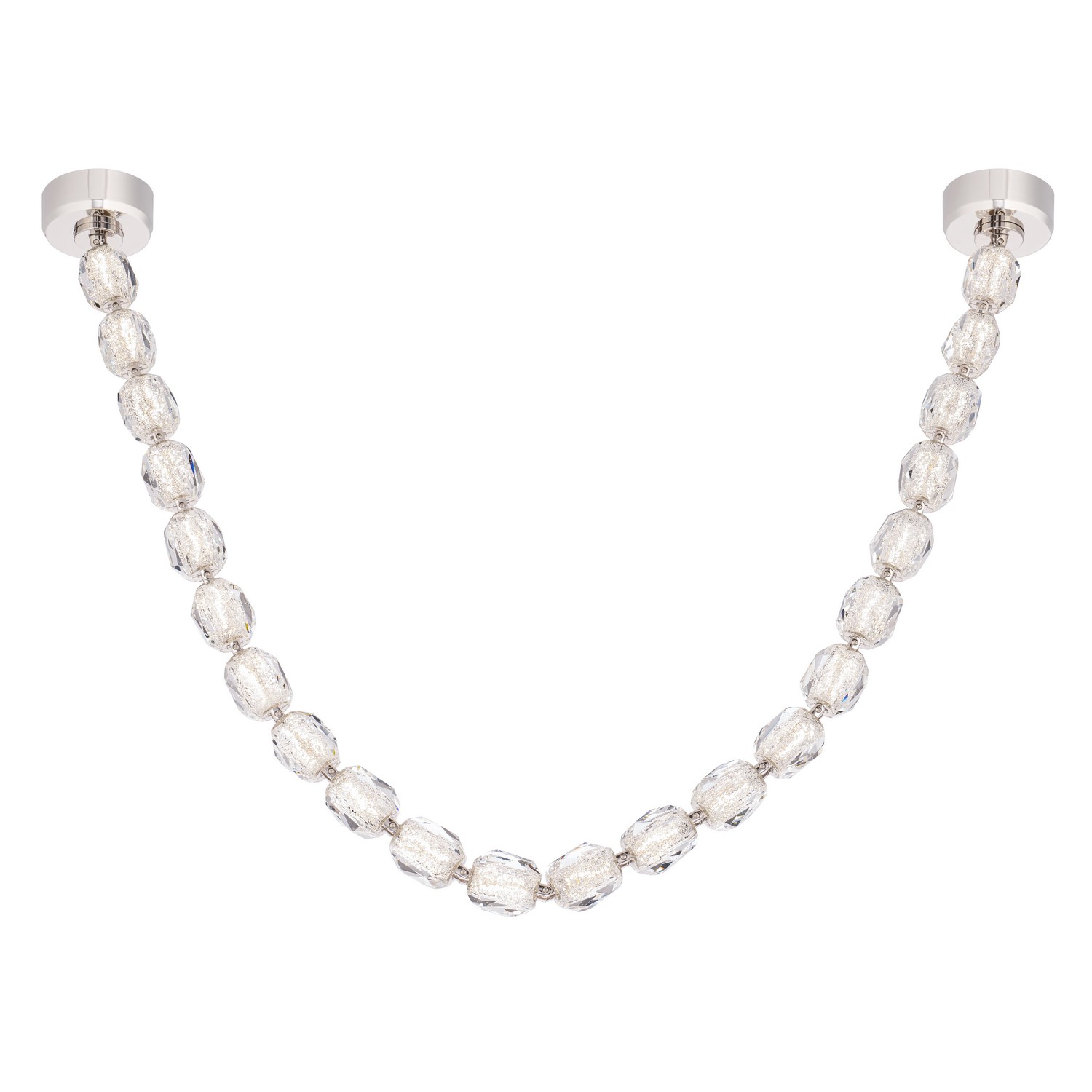 Polish Nickel LED Pendant from the Seduction Collection