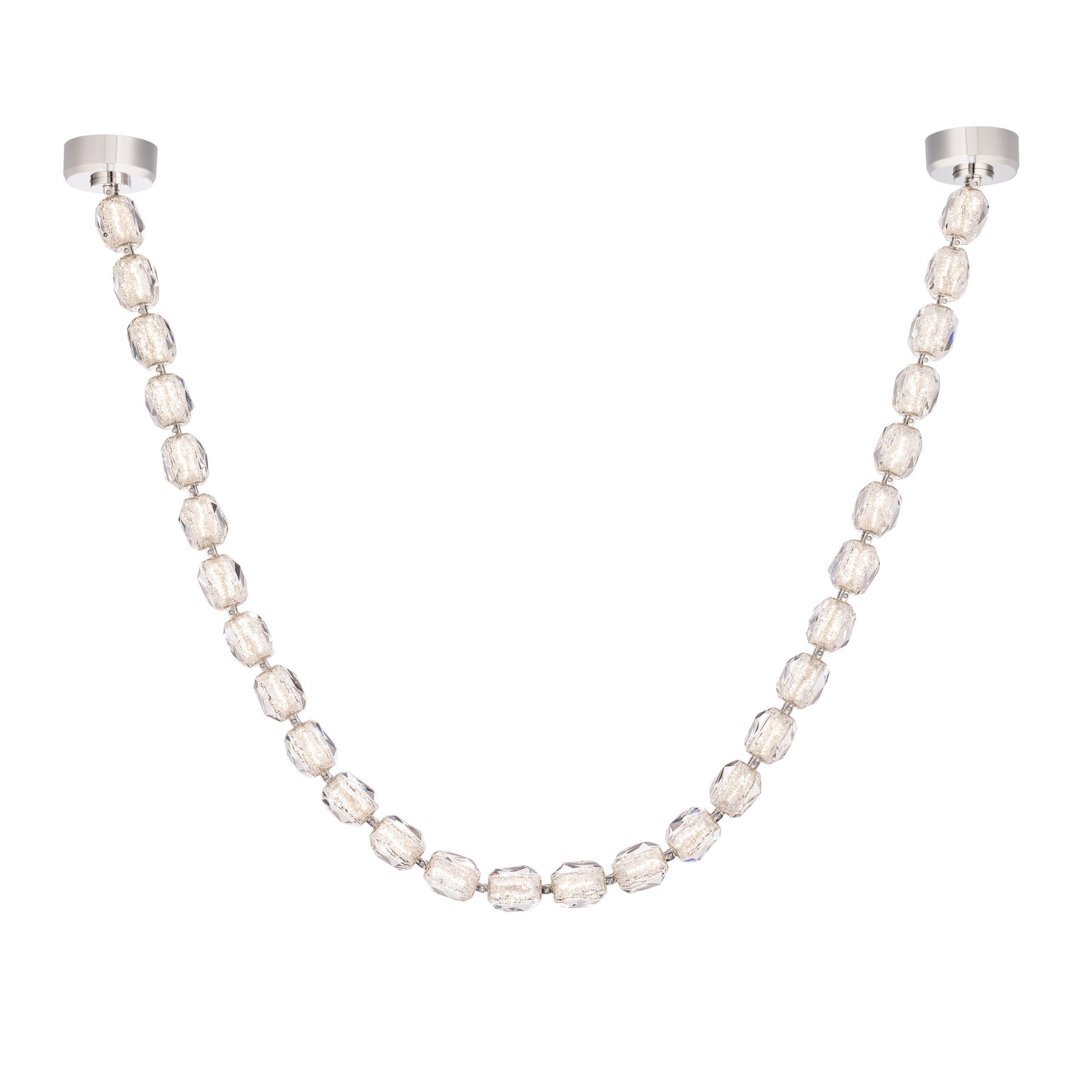 Polish Nickel LED Pendant from the Seduction Collection