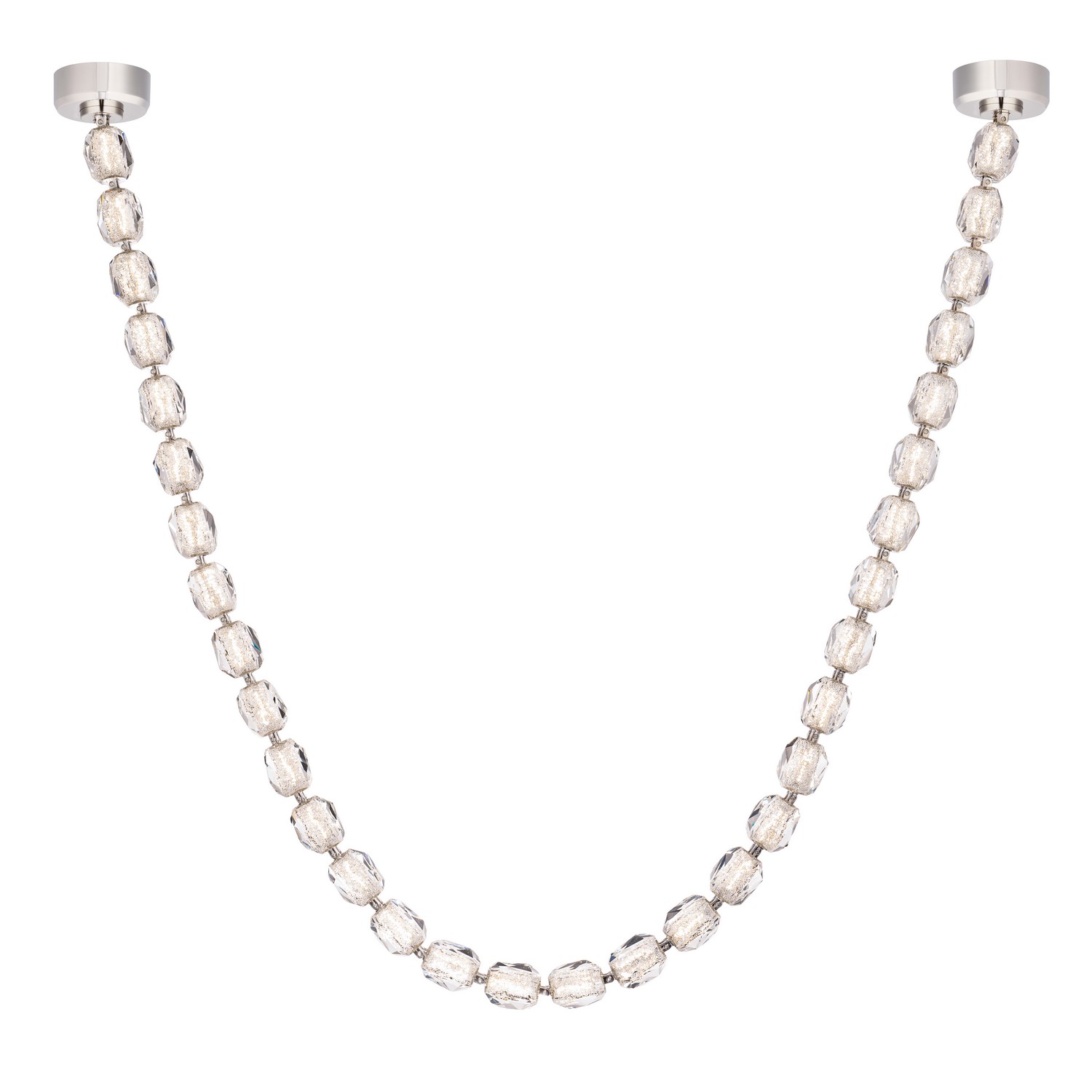 Polish Nickel LED Pendant from the Seduction Collection