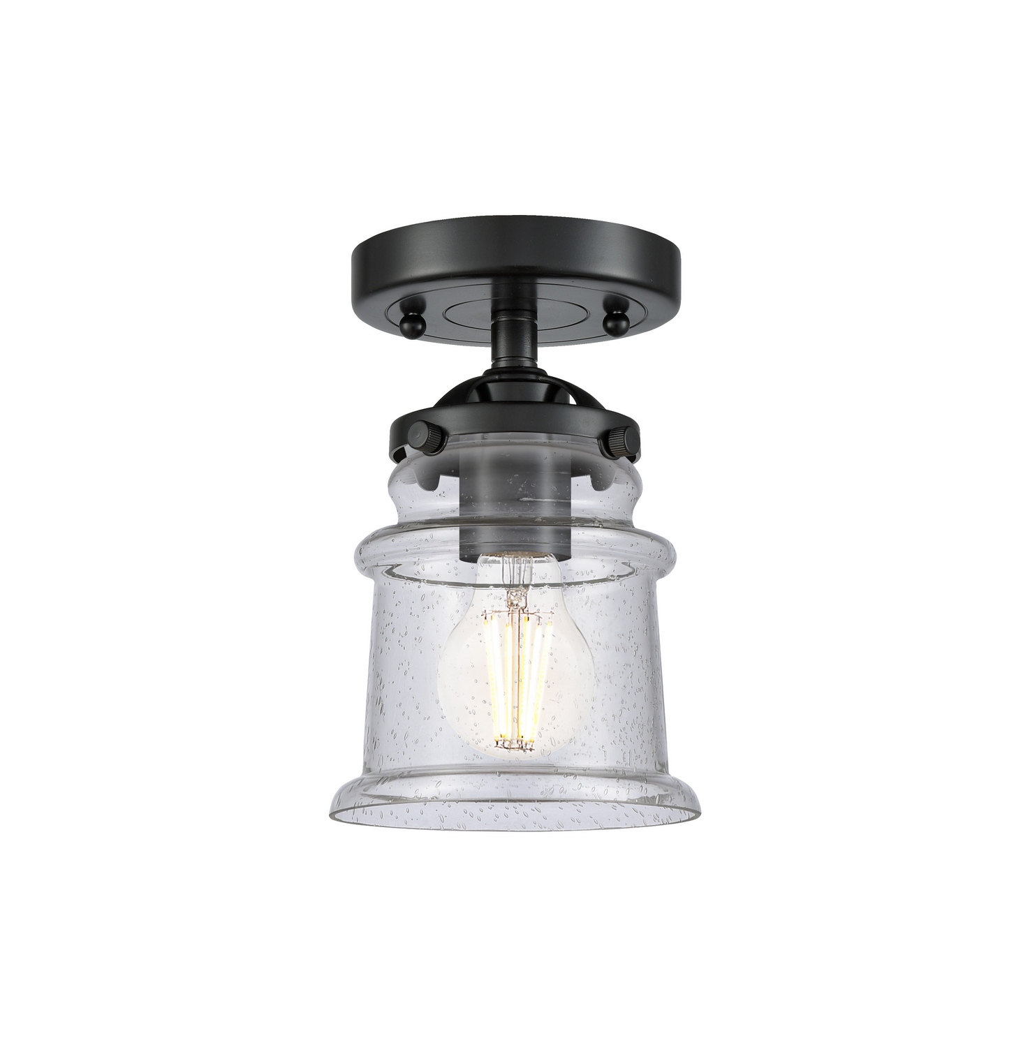 One Light Semi-Flush Mount by Innovations - Nouveau Collection, Oil Rubbed Bronze Finish - 284-1C-OB-G184S