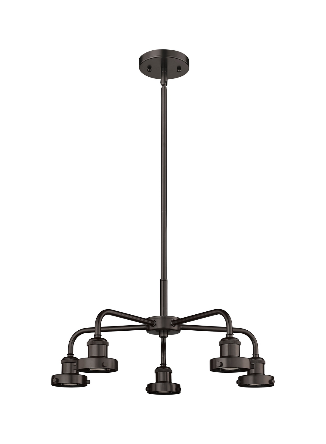 Five Light Chandelier by Innovations - Ballston Urban Collection, Oil Rubbed Bronze Finish - 916-5CR-OB