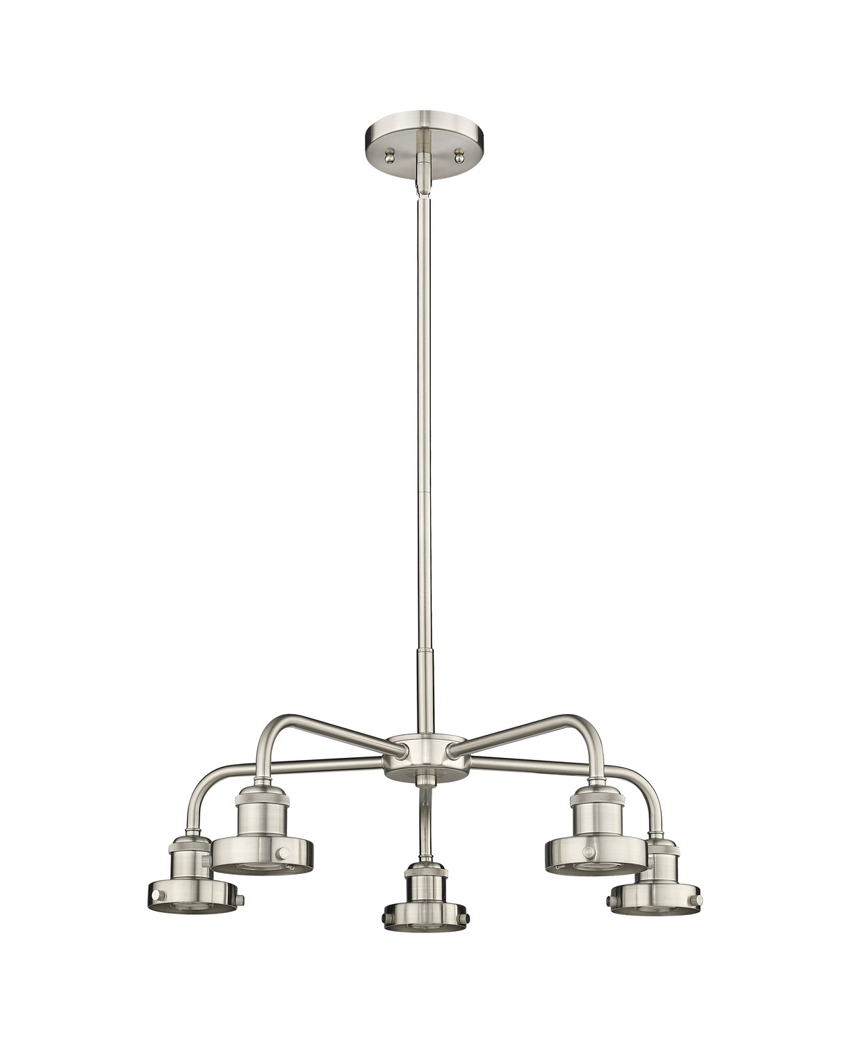 Five Light Chandelier by Innovations - Ballston Urban Collection, Satin Nickel Finish - 916-5CR-SN