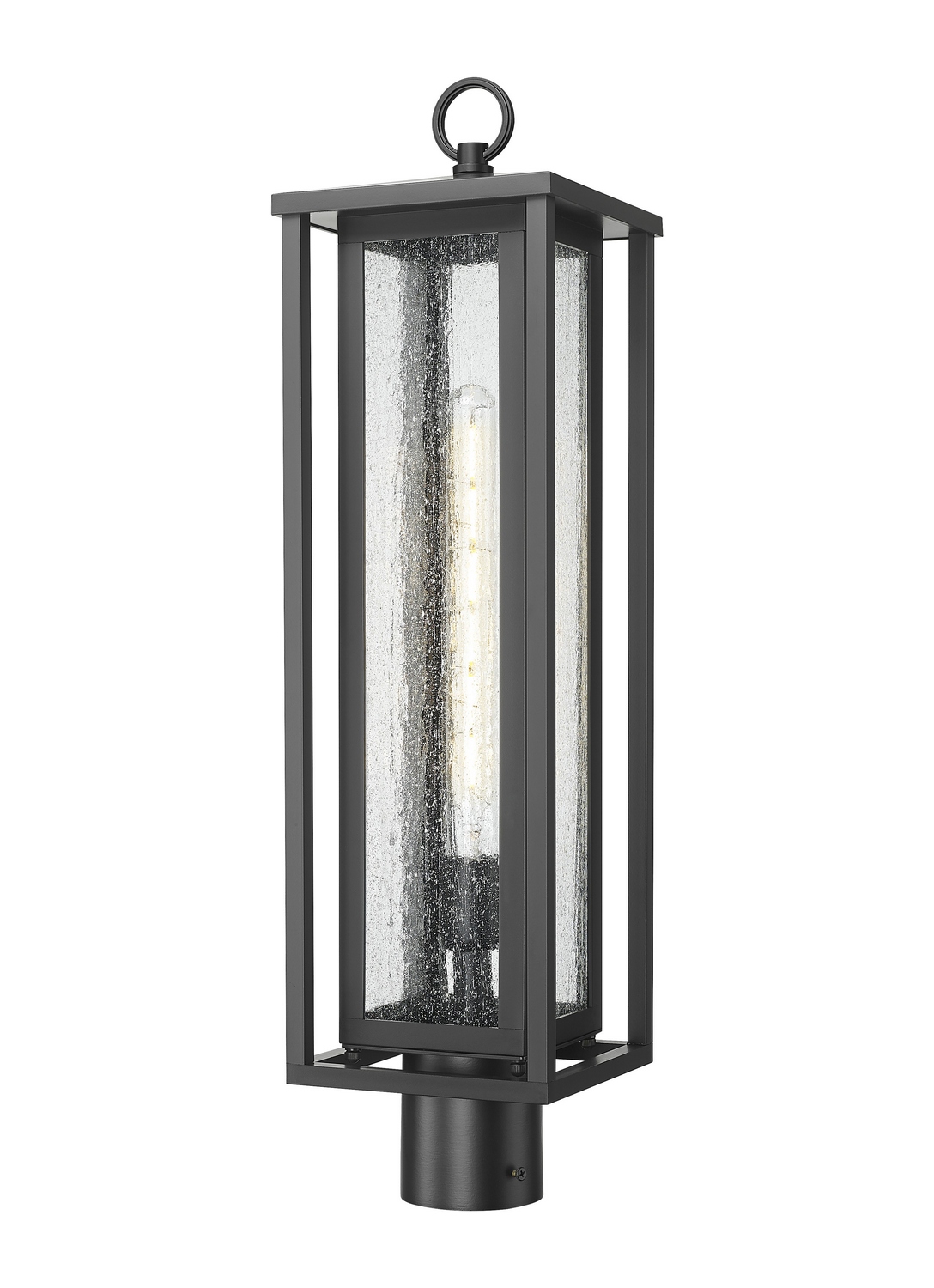 One Light Outdoor Post Lantern by Innovations - Ashland Collection, Matte Black Finish - 9950-1PLT-BK-25-SDY