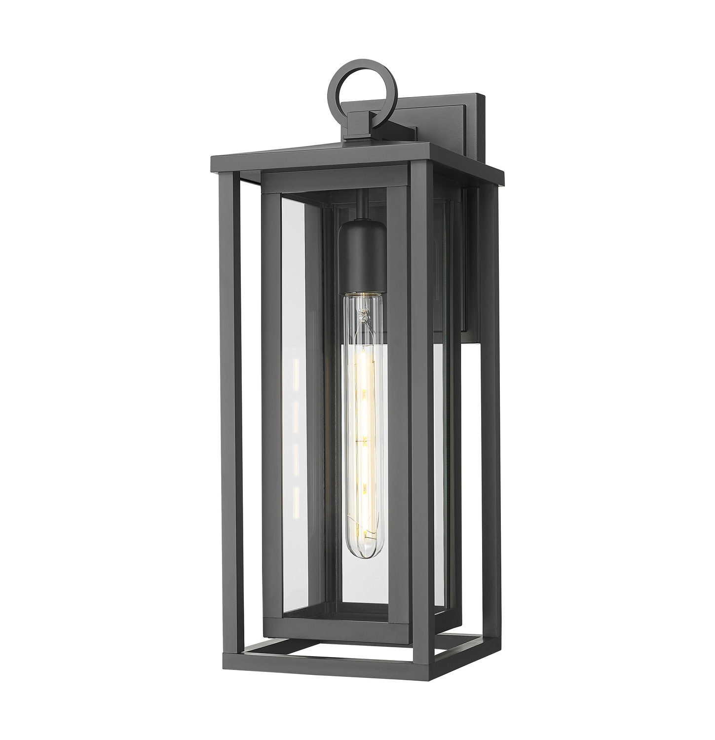 One Light Wall Sconce by Innovations - Ashland Collection, Matte Black Finish - 9950-1W-BK-18-CL