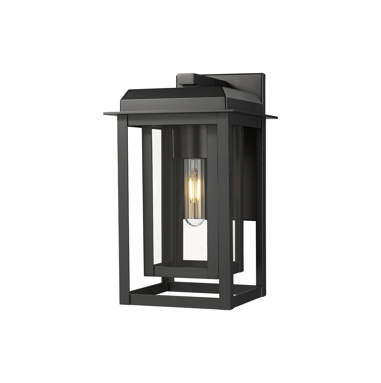 One Light Wall Sconce by Innovations - Mansfield Collection, Matte Black Finish - 9951-1W-BK-13-CG-BK-CL