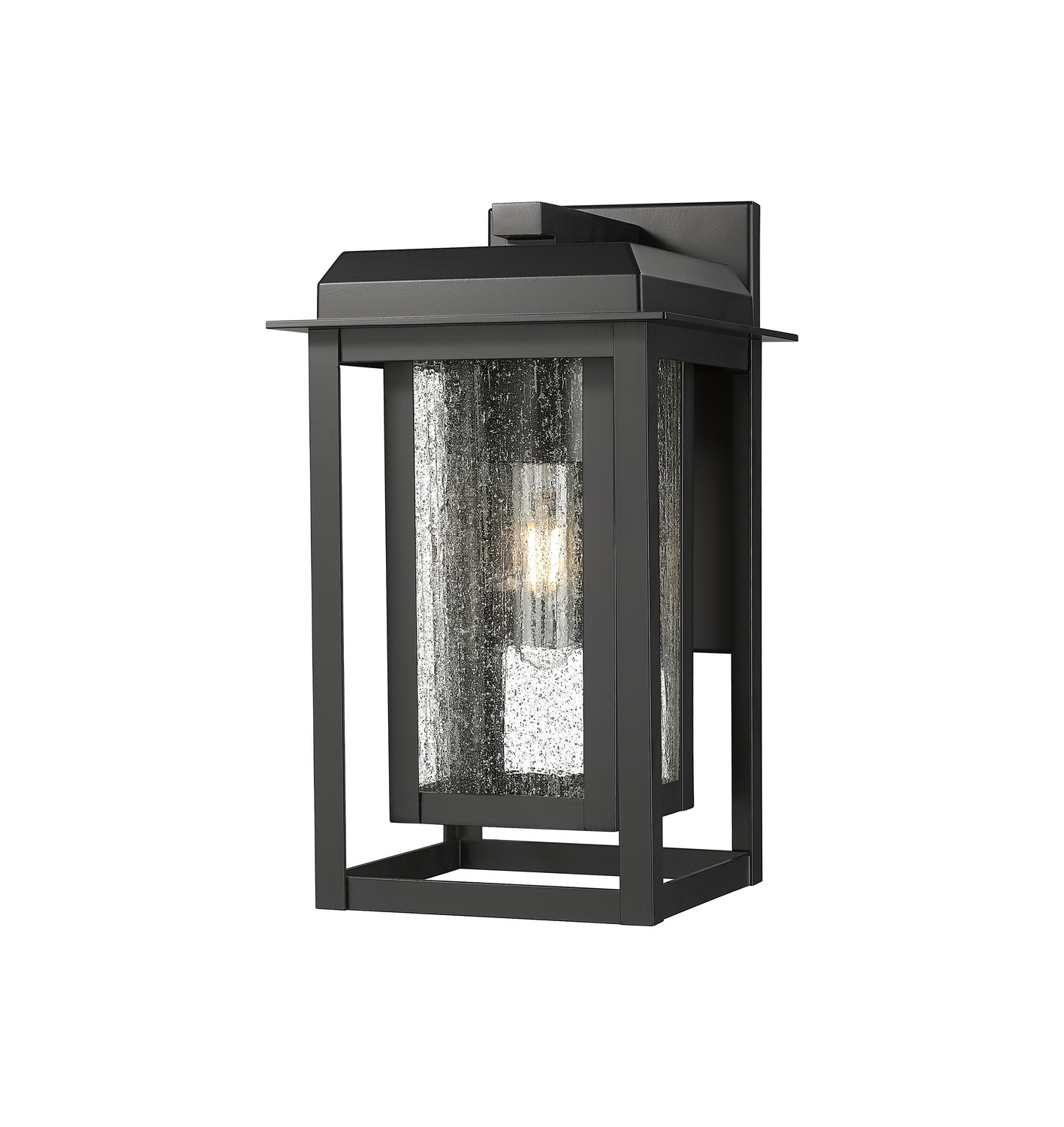 One Light Wall Sconce by Innovations - Mansfield Collection, Matte Black Finish - 9951-1W-BK-13-CG-BK-SDY