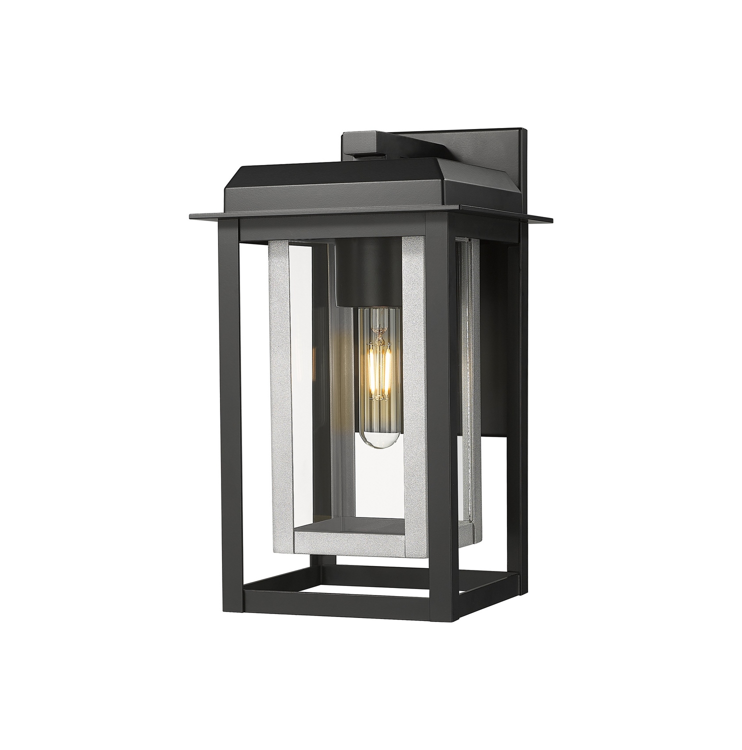 One Light Wall Sconce by Innovations - Mansfield Collection, Matte Black Finish - 9951-1W-BK-13-CG-SV-CL