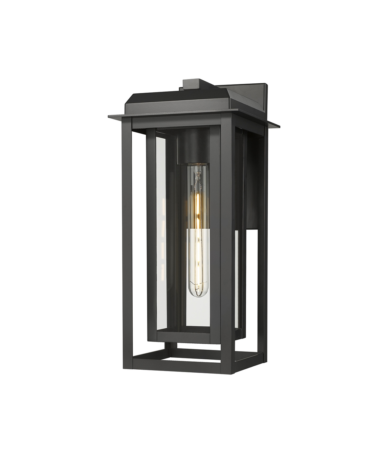 One Light Wall Sconce by Innovations - Mansfield Collection, Matte Black Finish - 9951-1W-BK-16-CG-BK-CL