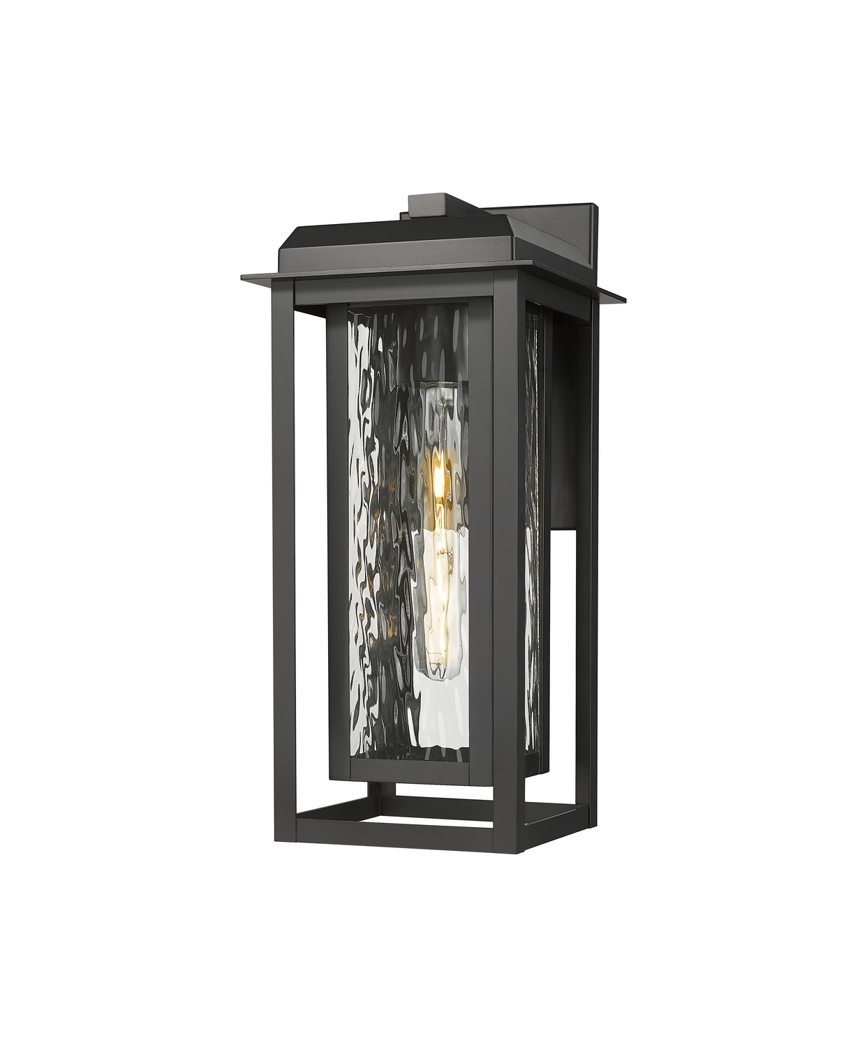 One Light Wall Sconce by Innovations - Mansfield Collection, Matte Black Finish - 9951-1W-BK-16-CG-BK-WG
