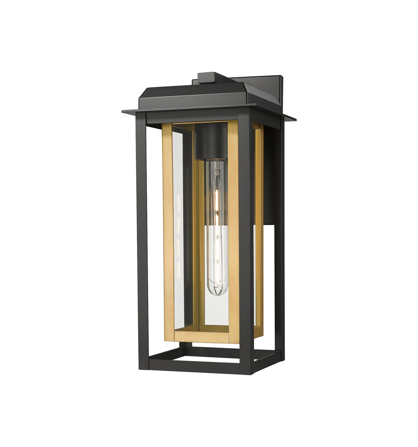One Light Wall Sconce by Innovations - Mansfield Collection, Matte Black Finish - 9951-1W-BK-16-CG-BR-CL