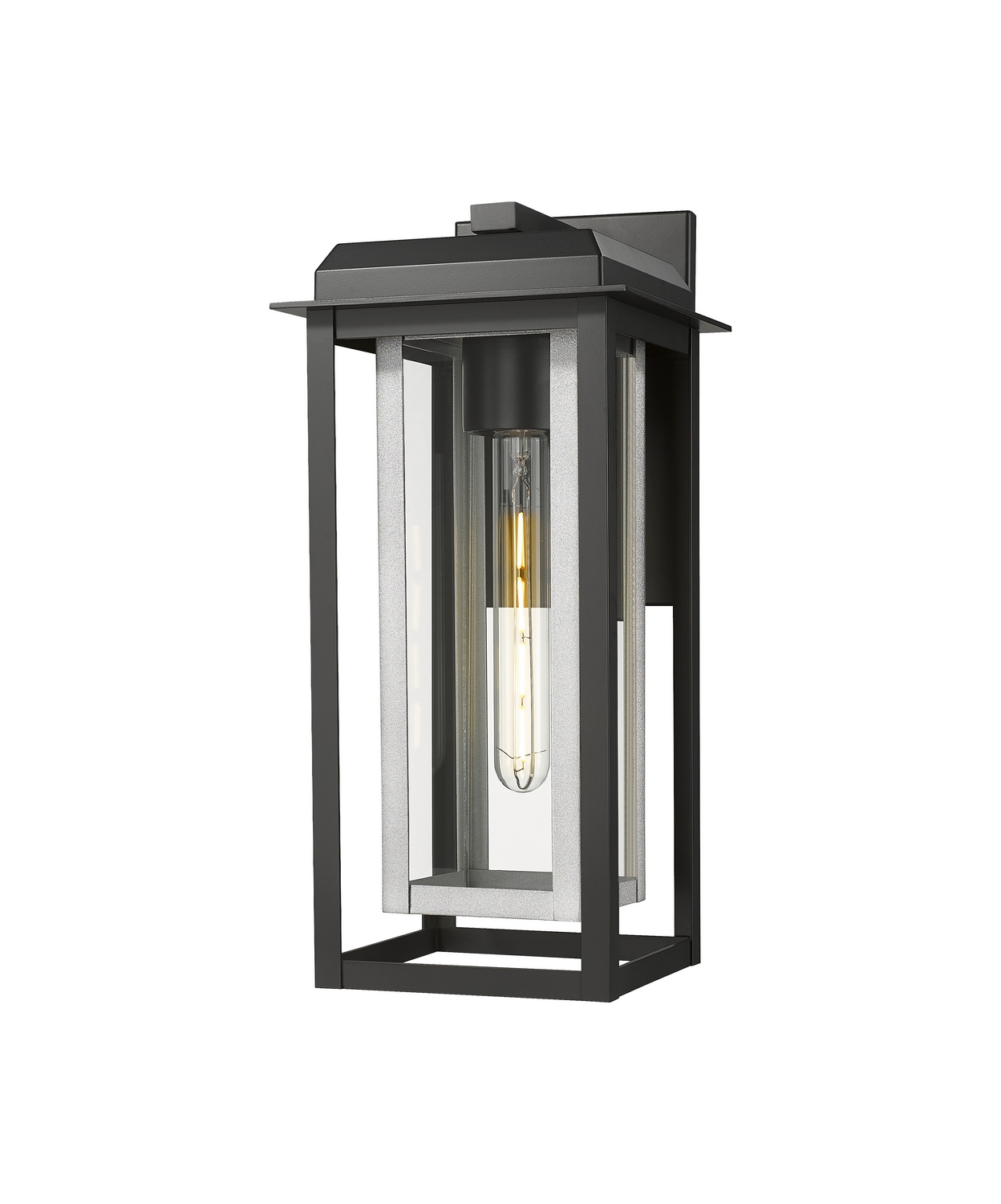 One Light Wall Sconce by Innovations - Mansfield Collection, Matte Black Finish - 9951-1W-BK-16-CG-SV-CL