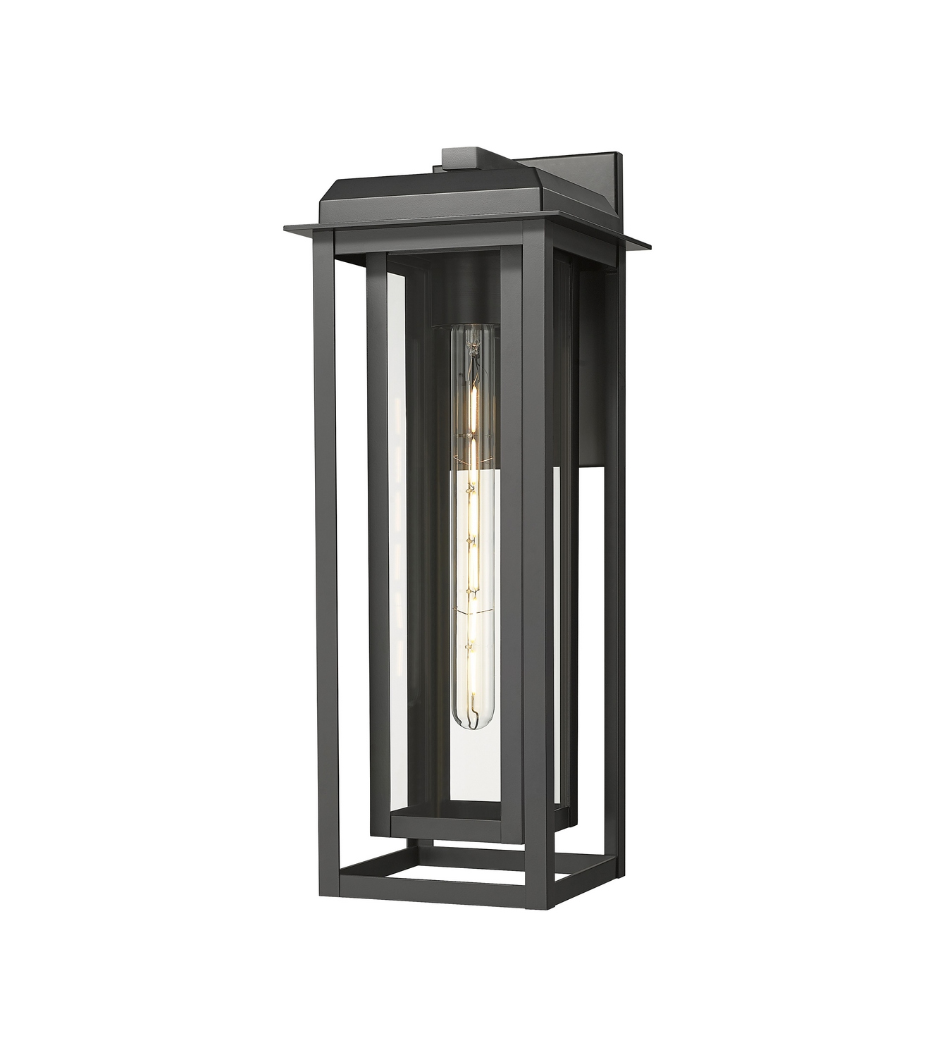 One Light Wall Sconce by Innovations - Mansfield Collection, Matte Black Finish - 9951-1W-BK-20-CG-BK-CL