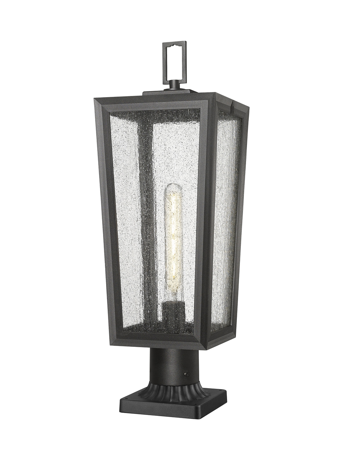 One Light Outdoor Post Lantern by Innovations - Madison Collection, Matte Black Finish - 9952-1PLT-BK-23-SDY