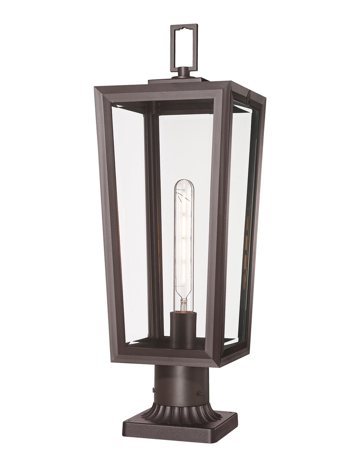 One Light Outdoor Post Lantern by Innovations - Madison Collection, Bronze Finish - 9952-1PLT-BZ-23-CL