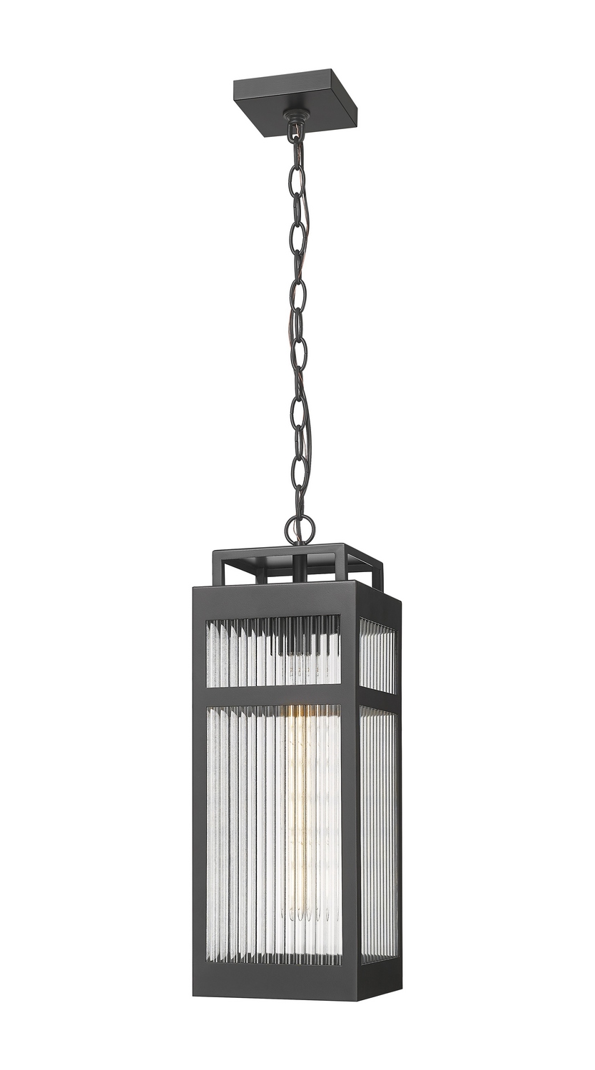One Light Pendant by Innovations - Ridgeway Collection, Matte Black Finish - 9953-1H-BK-20-SCL