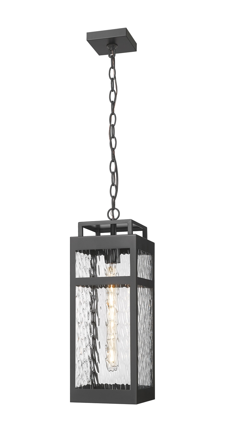 One Light Pendant by Innovations - Ridgeway Collection, Matte Black Finish - 9953-1H-BK-20-WG