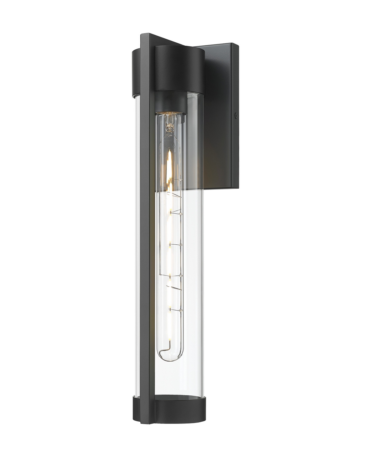 One Light Wall Sconce by Innovations - Stratford Collection, Matte Black Finish - 9954-1W-BK-16-CL