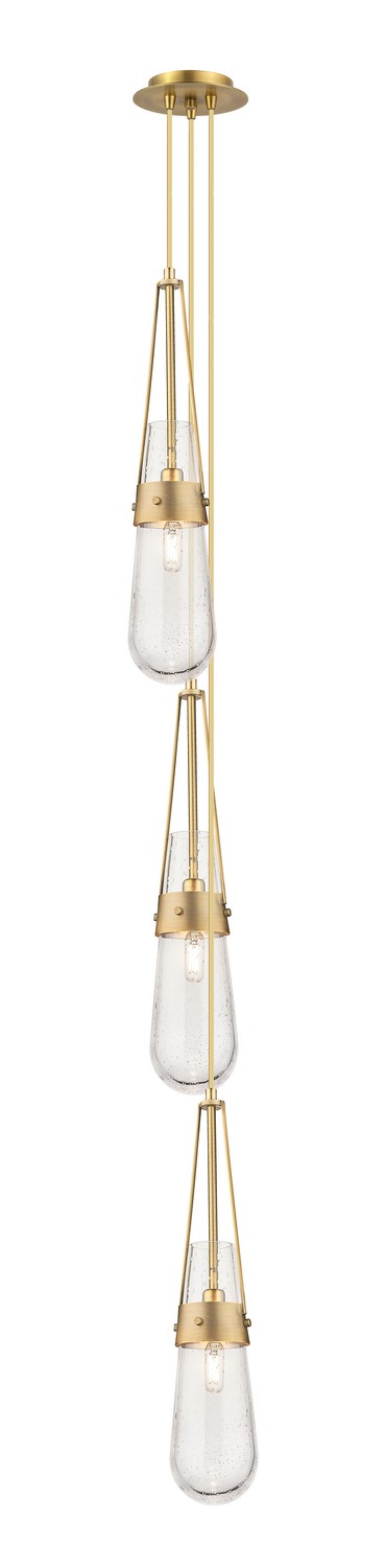 Three Light Pendant by Innovations - Downtown Urban Collection, Brushed Brass Finish - 103-452-1P-BB-G452-4SDY