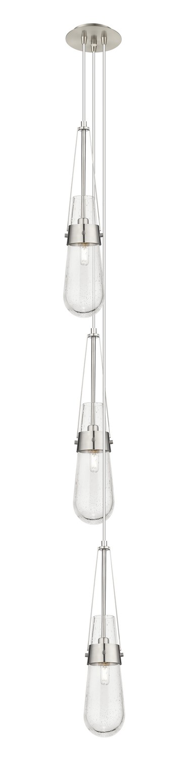 Three Light Pendant by Innovations - Downtown Urban Collection, Brushed Satin Nickel Finish - 103-452-1P-SN-G452-4SDY