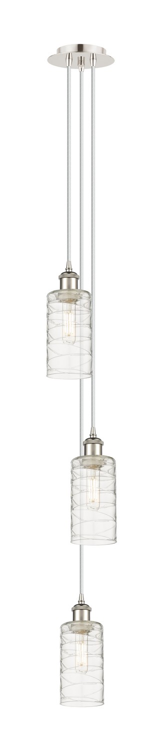 Three Light Pendant by Innovations - Downtown Urban Collection, Polished Nickel Finish - 103B-3P-PN-G434-7DE
