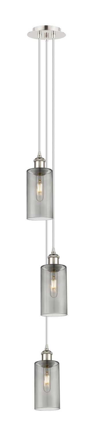 Three Light Pendant by Innovations - Downtown Urban Collection, Polished Nickel Finish - 103B-3P-PN-G434-7SM