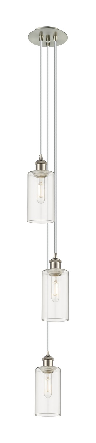 Three Light Pendant by Innovations - Downtown Urban Collection, Brushed Satin Nickel Finish - 103B-3P-SN-G434-7CL