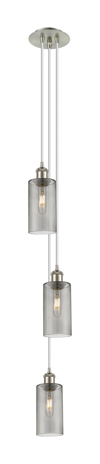 Three Light Pendant by Innovations - Downtown Urban Collection, Brushed Satin Nickel Finish - 103B-3P-SN-G434-7SM