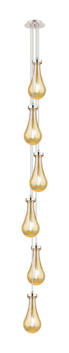 Six Light Pendant by Innovations - Downtown Urban Collection, Polished Nickel Finish - 106-451-1P-PN-G451-5ME