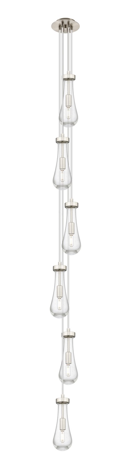 Six Light Pendant by Innovations - Downtown Urban Collection, Brushed Satin Nickel Finish - 106-451-1P-SN-G451-4SDY