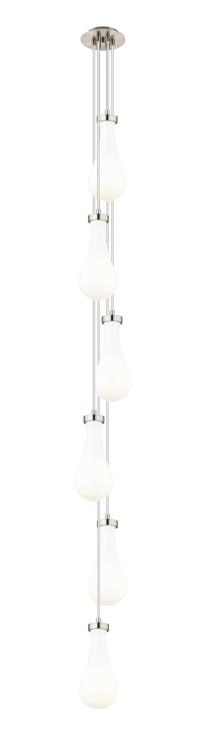 Six Light Pendant by Innovations - Downtown Urban Collection, Brushed Satin Nickel Finish - 106-451-1P-SN-G451-5GWH