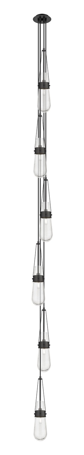 Six Light Pendant by Innovations - Downtown Urban Collection, Matte Black Finish - 106-452-1P-BK-G452-4SDY