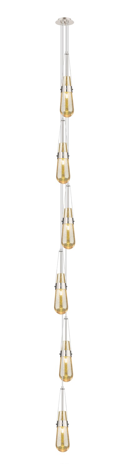 Six Light Pendant by Innovations - Downtown Urban Collection, Polished Nickel Finish - 106-452-1P-PN-G452-4ME