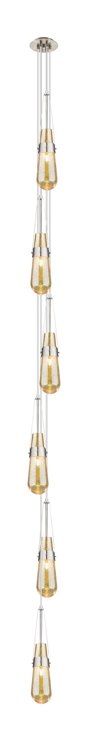 Six Light Pendant by Innovations - Downtown Urban Collection, Brushed Satin Nickel Finish - 106-452-1P-SN-G452-4ME