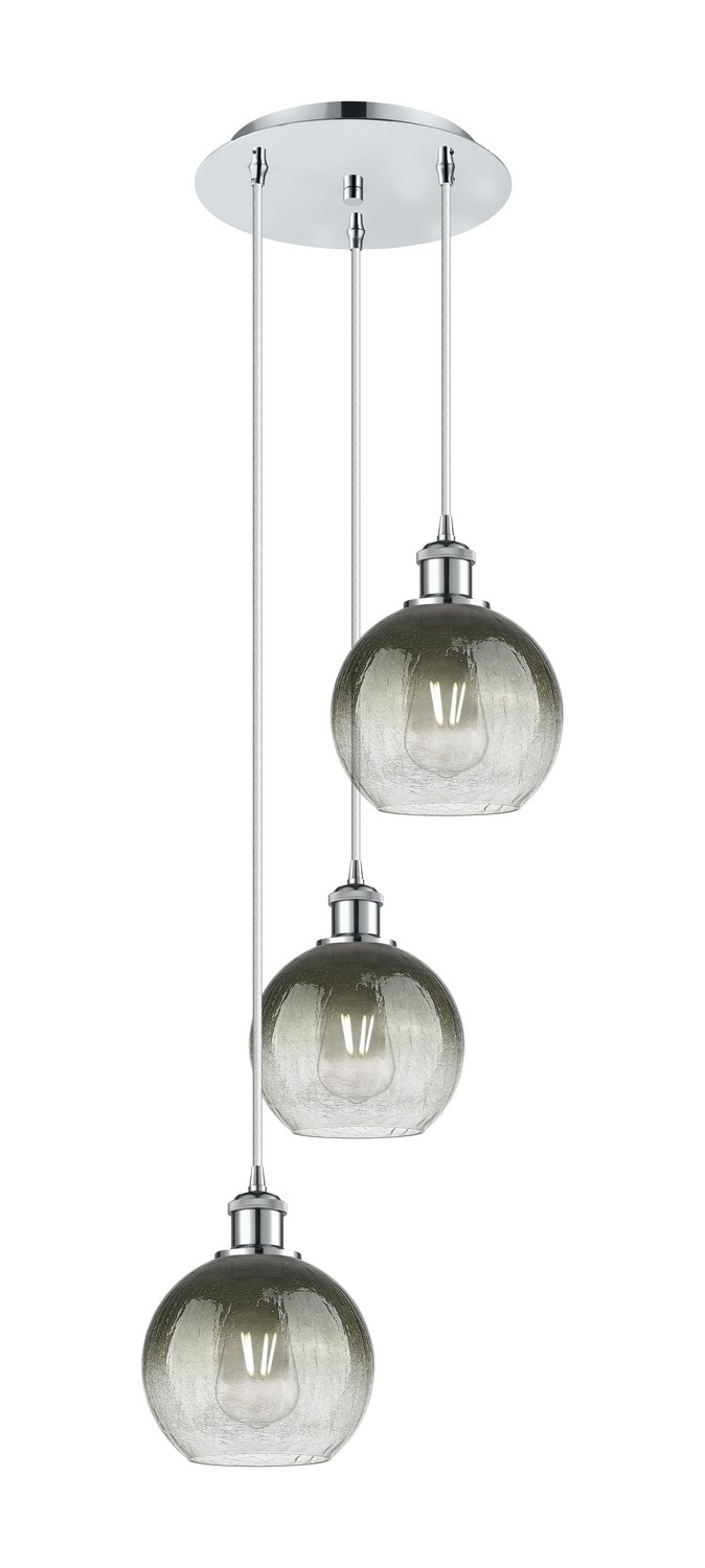 Three Light Pendant by Innovations - Ballston Collection, Polished Chrome Finish - 113B-3P-PC-G483-8SL