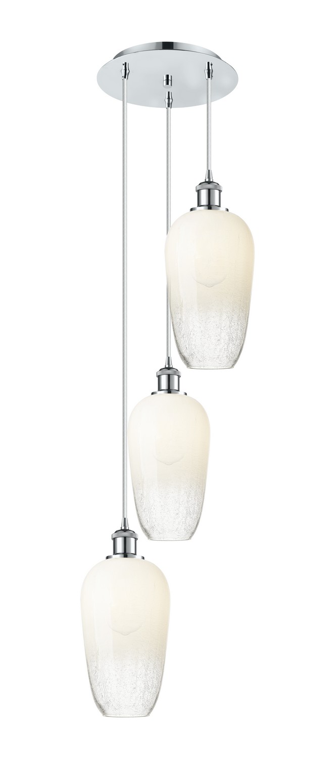 Three Light Pendant by Innovations - Ballston Collection, Polished Chrome Finish - 113B-3P-PC-G484-7OP