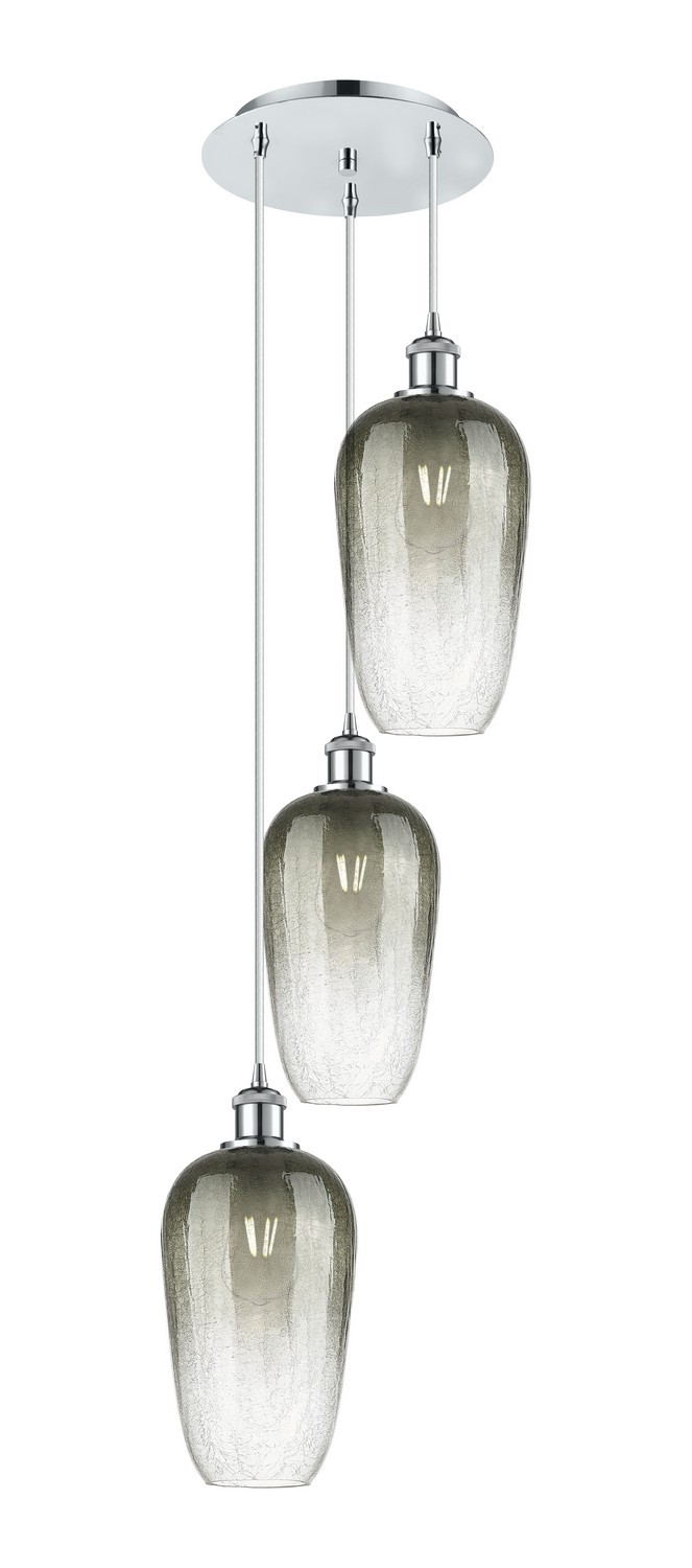 Three Light Pendant by Innovations - Ballston Collection, Polished Chrome Finish - 113B-3P-PC-G484-7SL