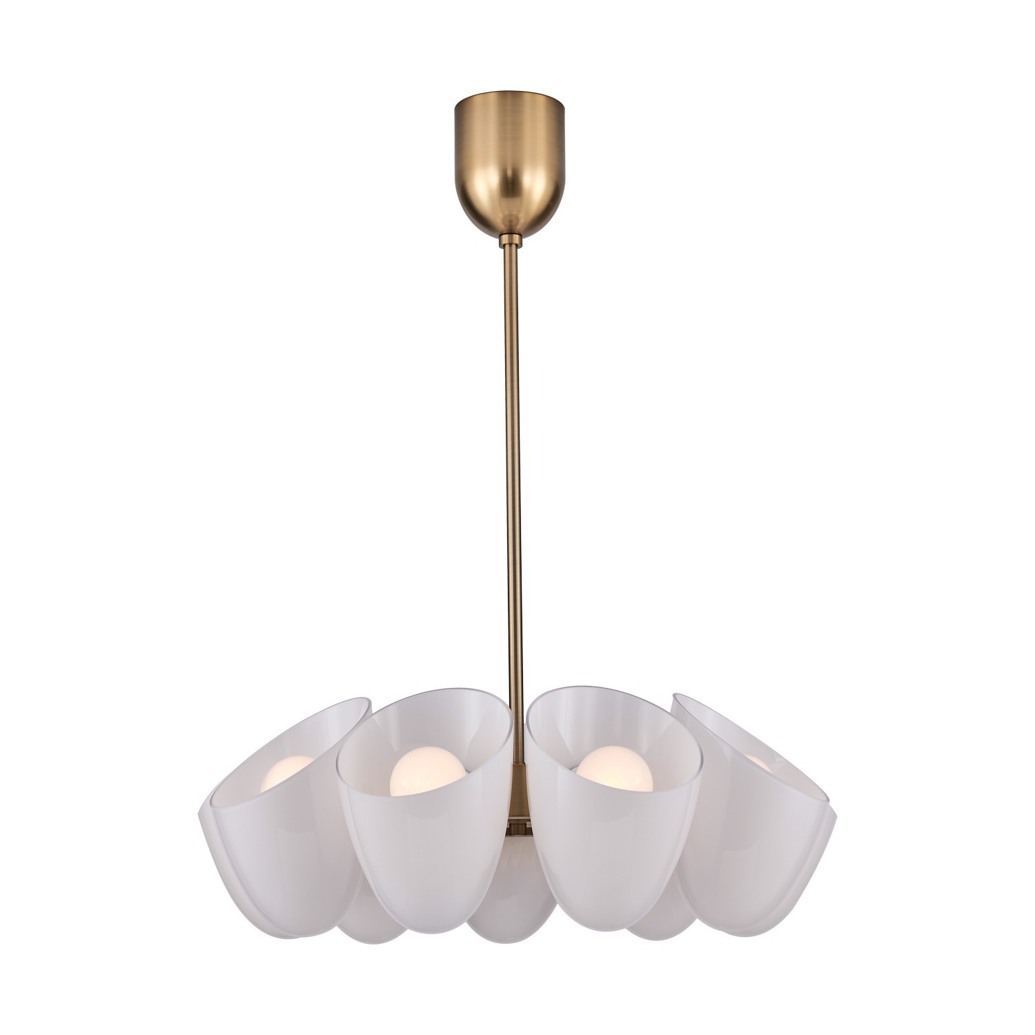 Kalco 524355WBWT Cocoon 9 Light 28 inch Winter Brass Chandelier Ceiling Light