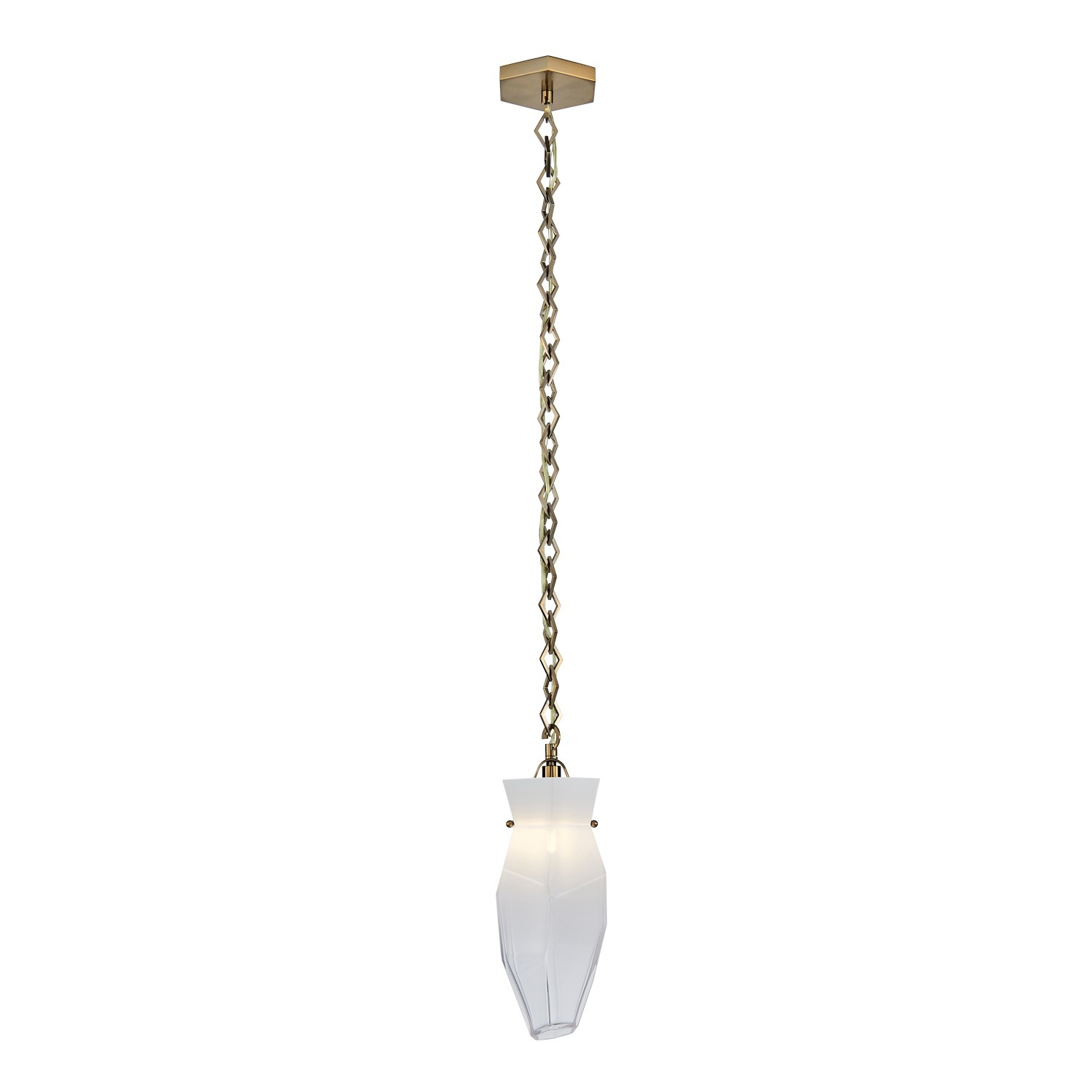 Kalco 528311WBWT Bolsa 1 Light 6.5 inch Winter Brass Pendant Ceiling Light